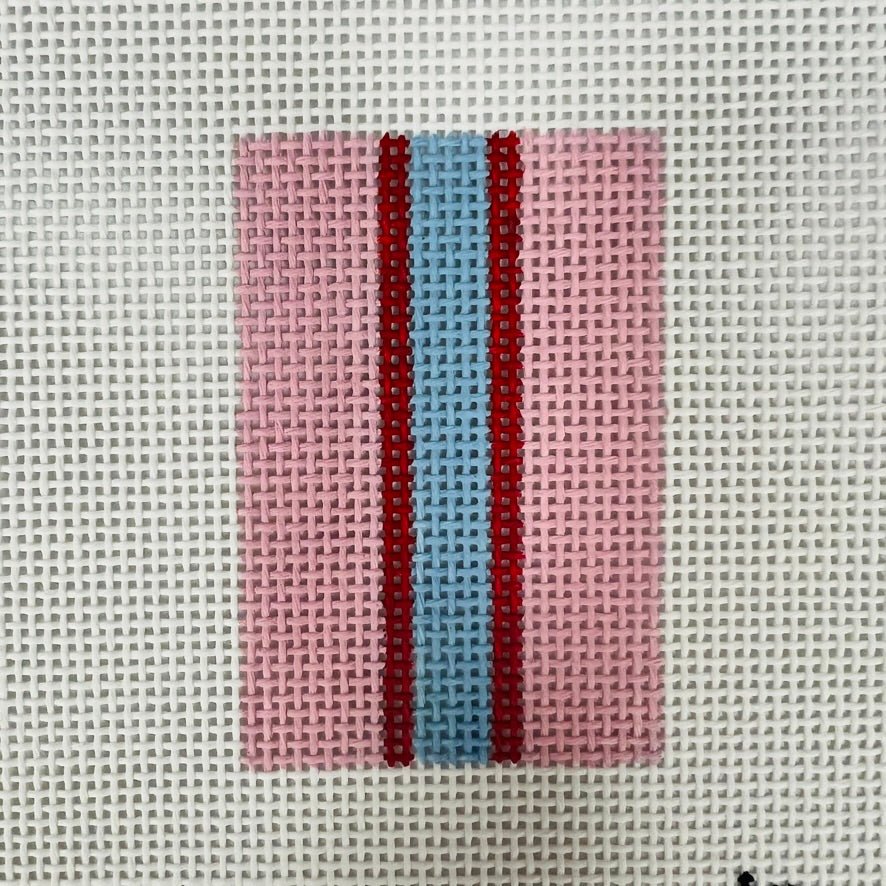 Basic Stripe Bubblegum Insert needlepoint canvas - Bargello Needlepoint