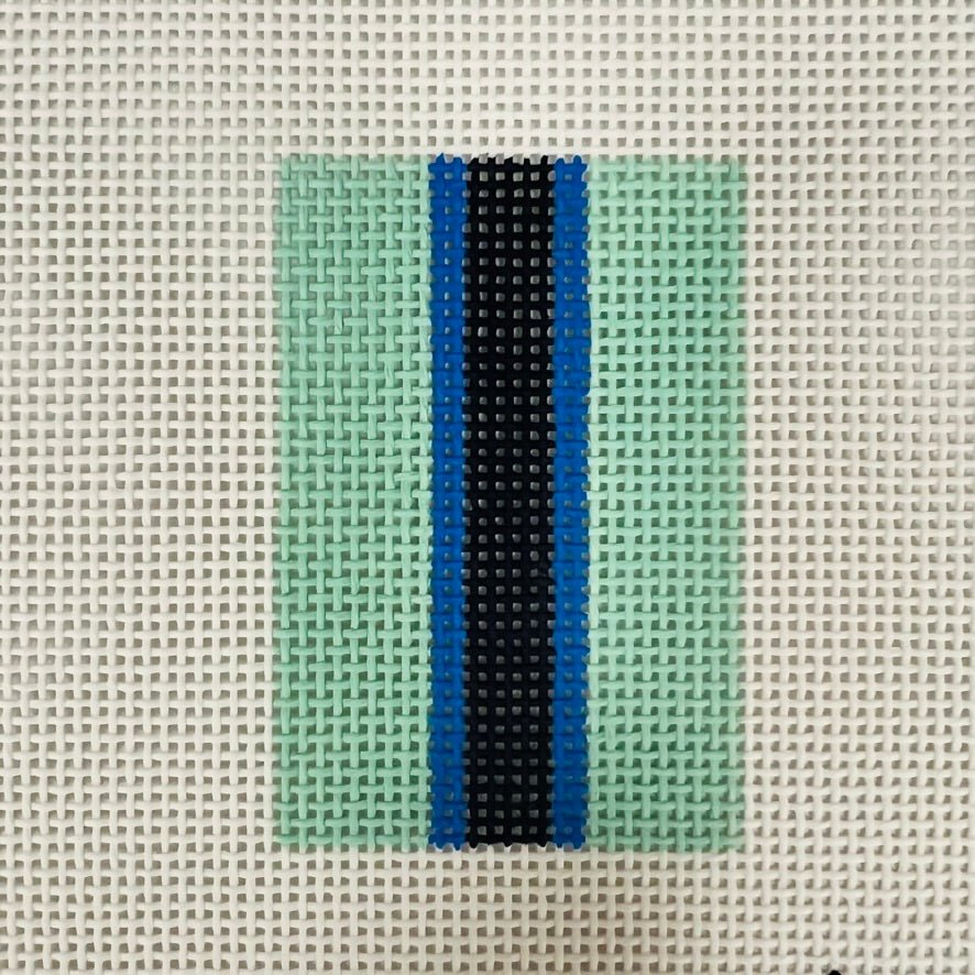 Basic Stripe Seafoam Insert needlepoint canvas - Bargello Needlepoint