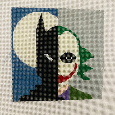 Batman/Joker Coaster needlepoint canvas - Bargello Needlepoint