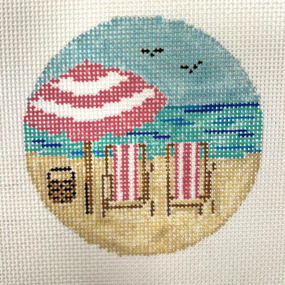 Beach Chairs Ornament - Multiple Colors Available needlepoint canvas - Bargello Needlepoint