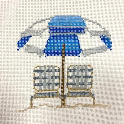 Beach Day needlepoint canvas - Bargello Needlepoint