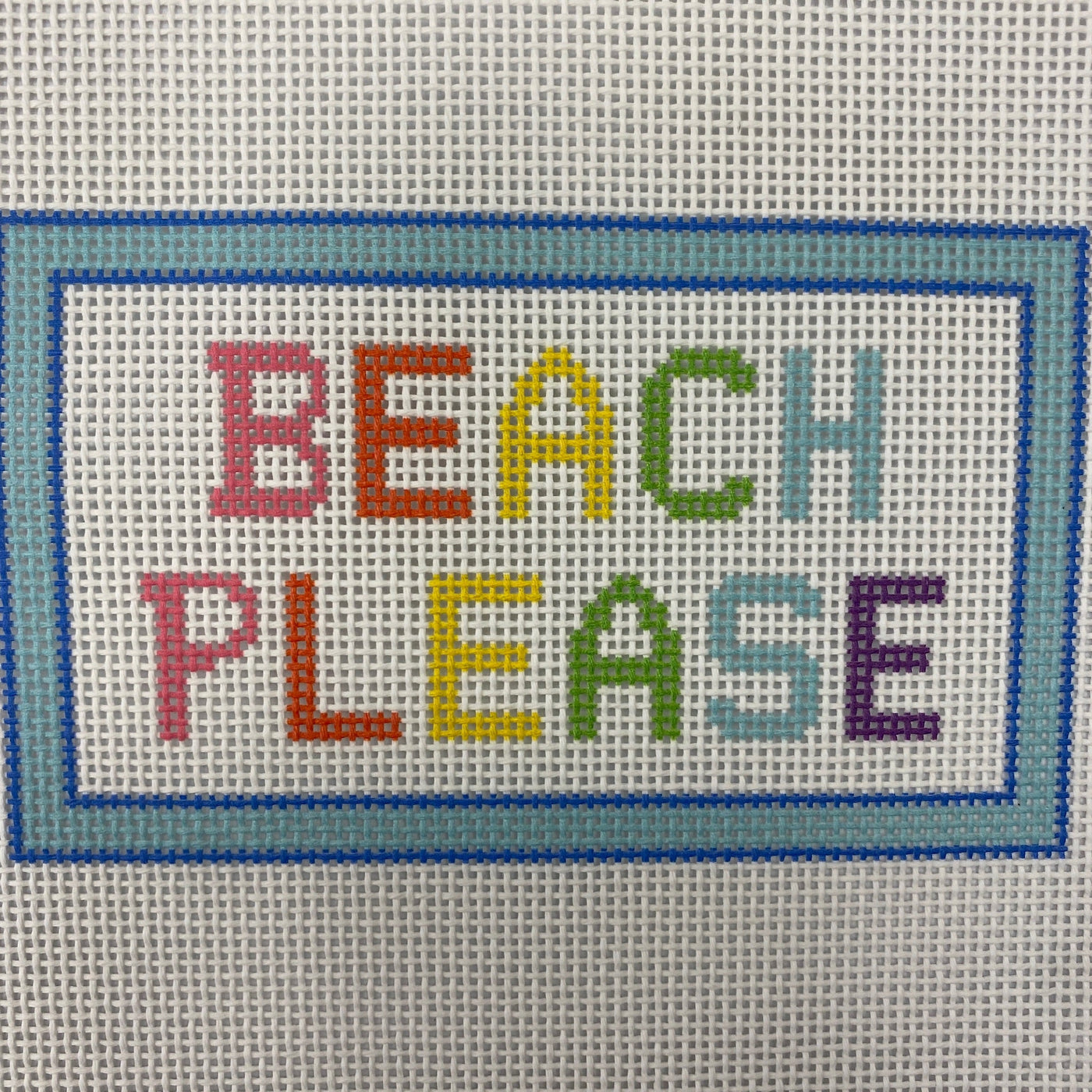 Beach Please needlepoint canvas - Bargello Needlepoint