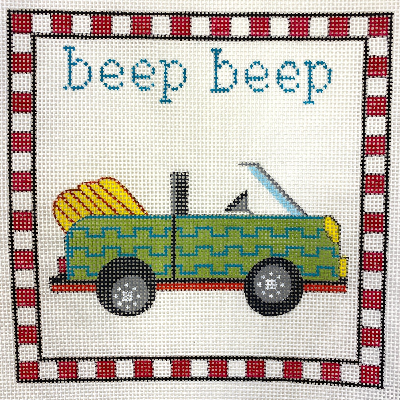 Beep Beep Convertible needlepoint canvas - Bargello Needlepoint