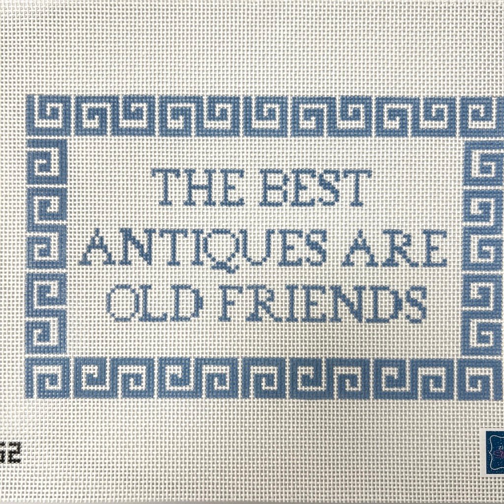 Best Antiques Are Old Friends needlepoint canvas - Bargello Needlepoint