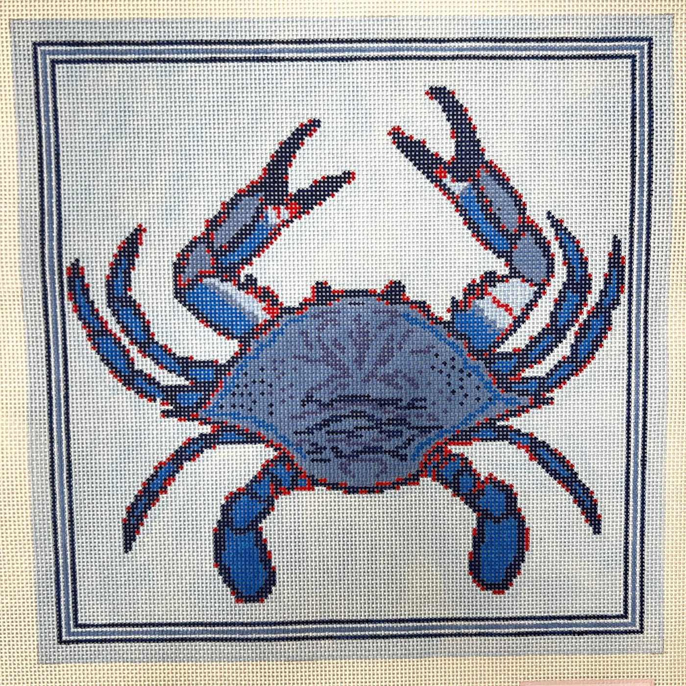 Big Blue Crab needlepoint canvas - Bargello Needlepoint