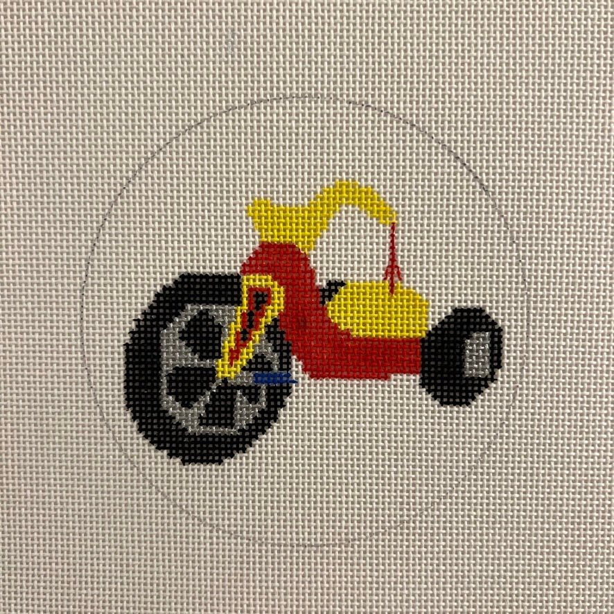 Big Wheel Ornament needlepoint canvas - Bargello Needlepoint