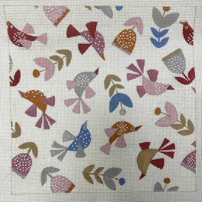 Birdies needlepoint canvas - Bargello Needlepoint