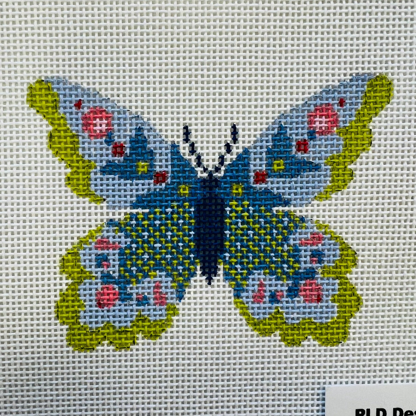 Blue Butterfly I needlepoint canvas - Bargello Needlepoint