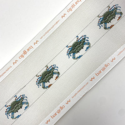 Blue Crabs Belt needlepoint canvas - Bargello Needlepoint