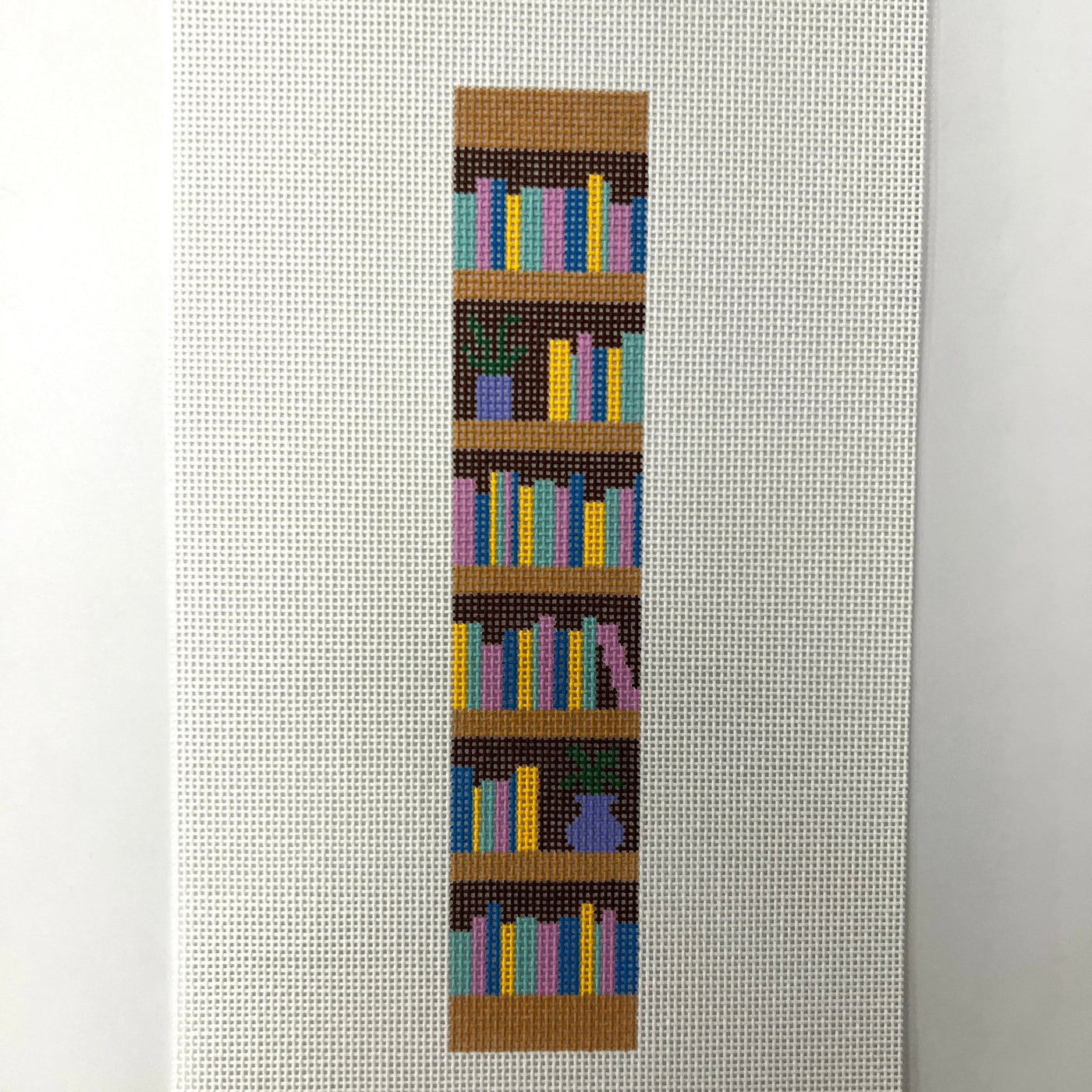 Bookish Bookmark/Key Fob needlepoint canvas - Bargello Needlepoint