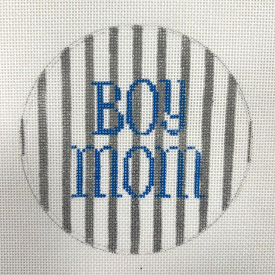 Boy Mom needlepoint canvas - Bargello Needlepoint