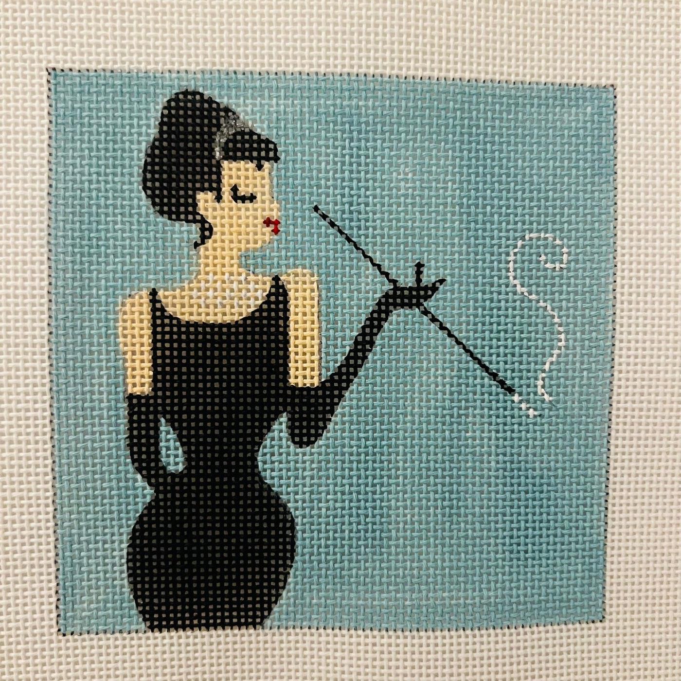 Breakfast at Tiffany's Coaster needlepoint canvas - Bargello Needlepoint