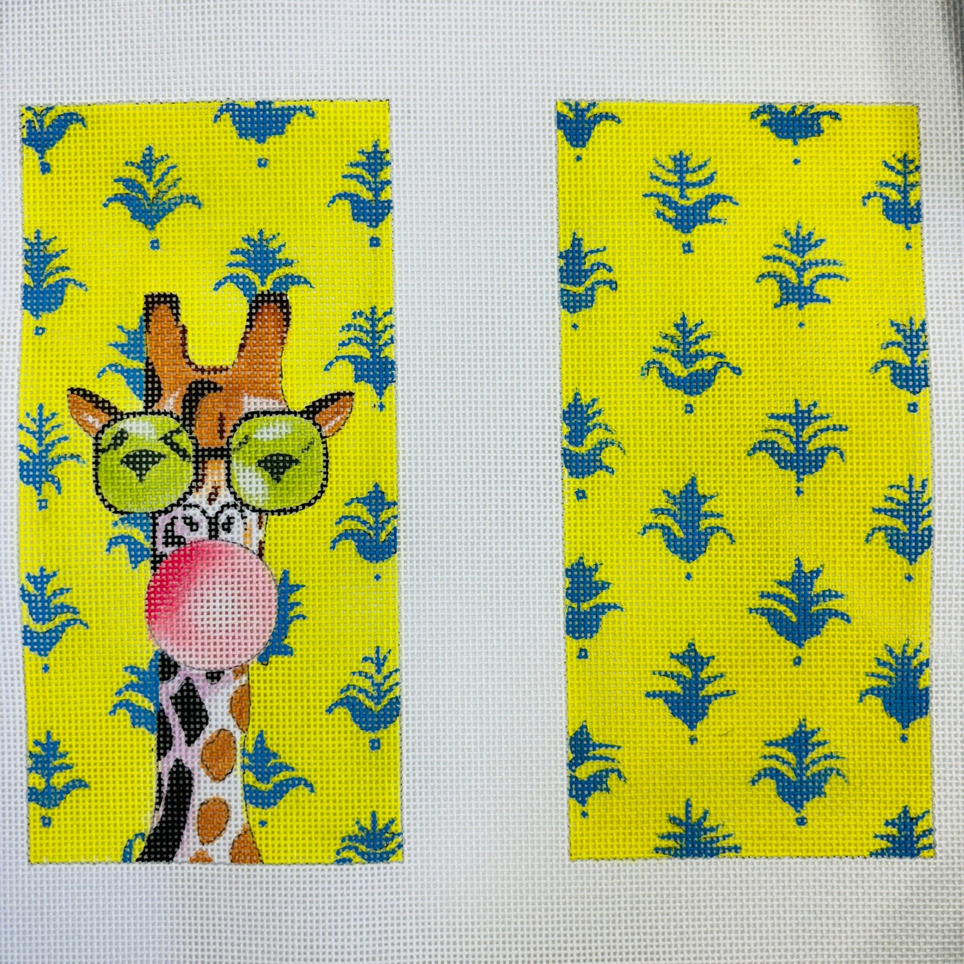 Bubble Gum Giraffe Eyeglass Case needlepoint canvas - Bargello Needlepoint