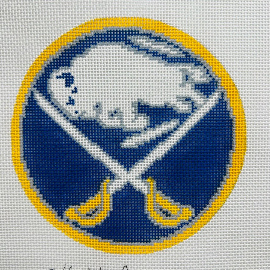 Buffalo Sabers needlepoint canvas - Bargello Needlepoint