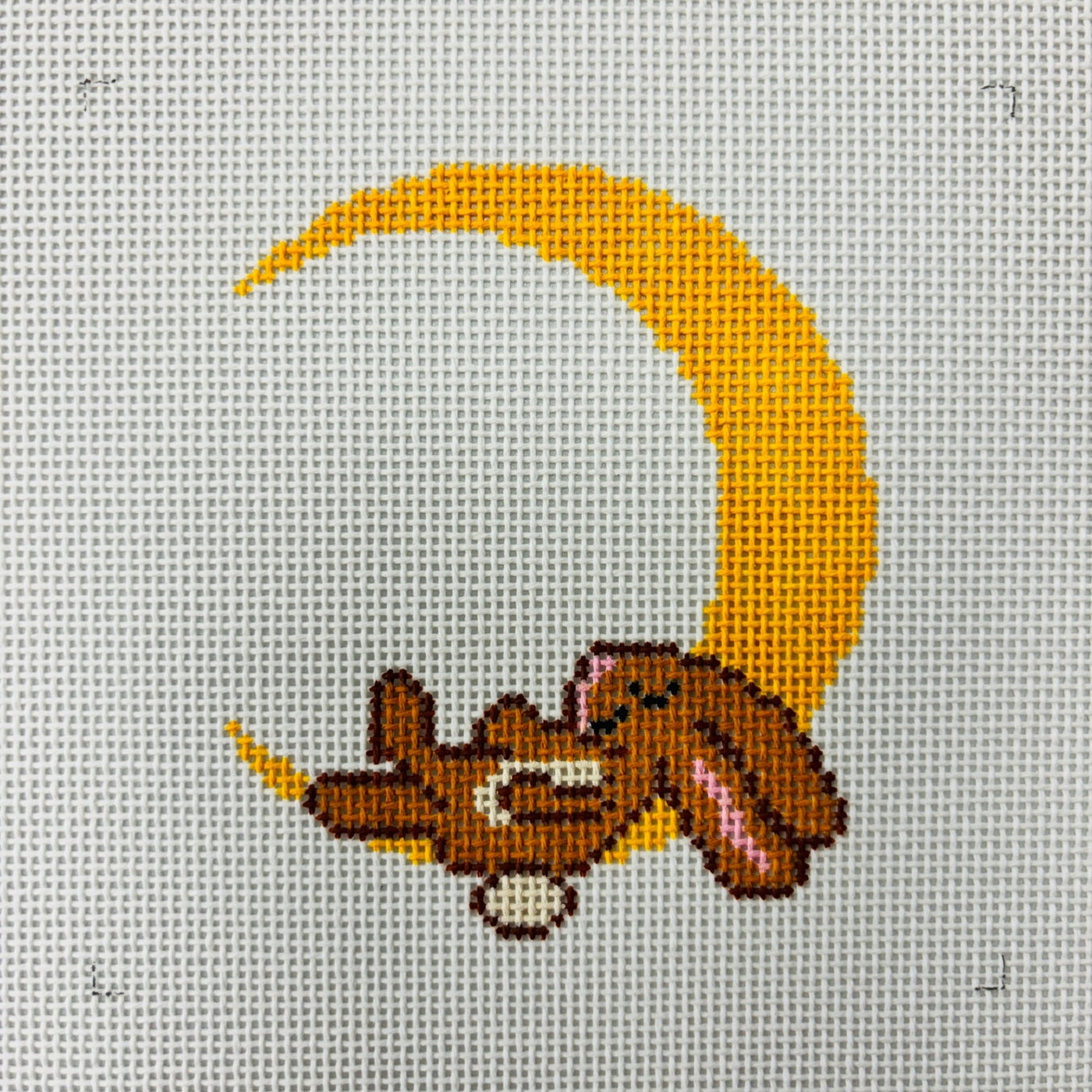 Bunny Lunar needlepoint canvas - Bargello Needlepoint