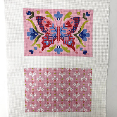 Butterfly Clutch needlepoint canvas - Bargello Needlepoint