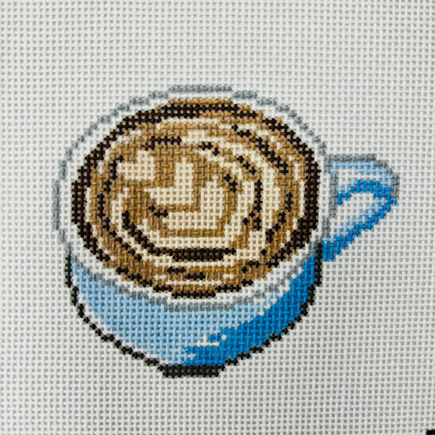 Caffe Latte needlepoint canvas - Bargello Needlepoint