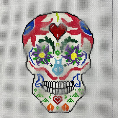 Calavera Skull needlepoint canvas - Bargello Needlepoint