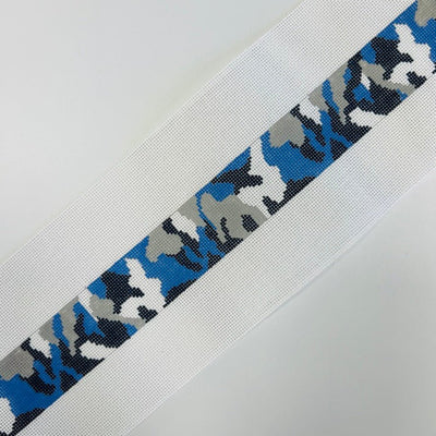 Camo - Blue Belt needlepoint canvas - Bargello Needlepoint