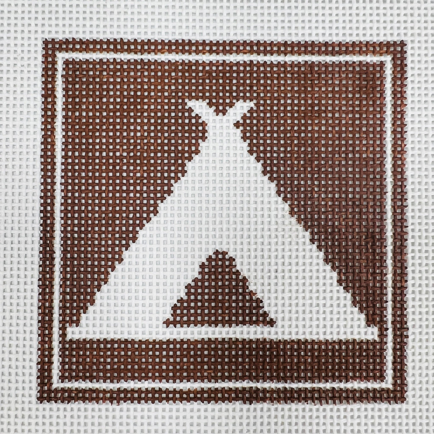 Camping Coaster needlepoint canvas - Bargello Needlepoint