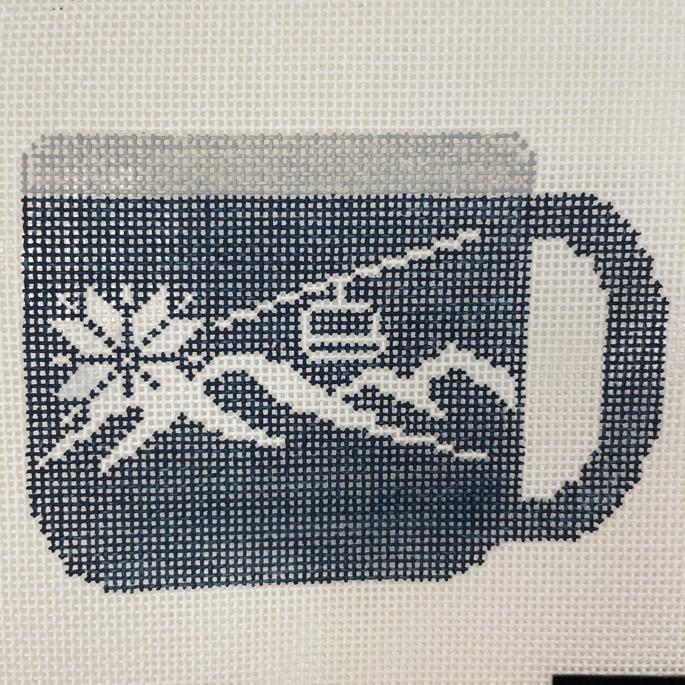 Camping Mug Ornament - two colors available needlepoint canvas - Bargello Needlepoint