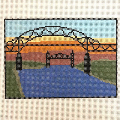 Cape Cod Canal Canvas needlepoint canvas - Bargello Needlepoint