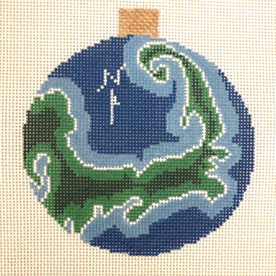 Cape Cod Map Ornament needlepoint canvas - Bargello Needlepoint