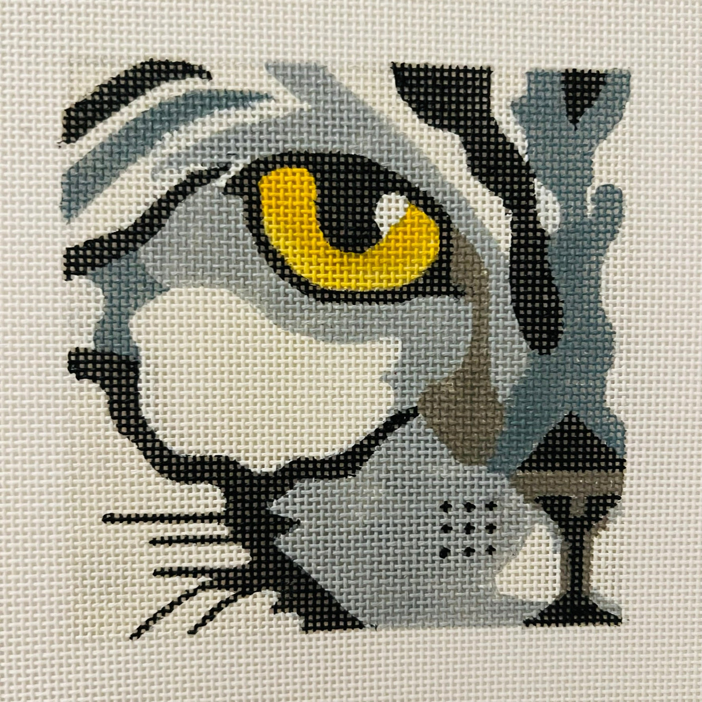 Cats Coaster needlepoint canvas - Bargello Needlepoint