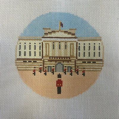 Changing of the Guard at Buckingham Ornament with Stitch Guide needlepoint canvas - Bargello Needlepoint