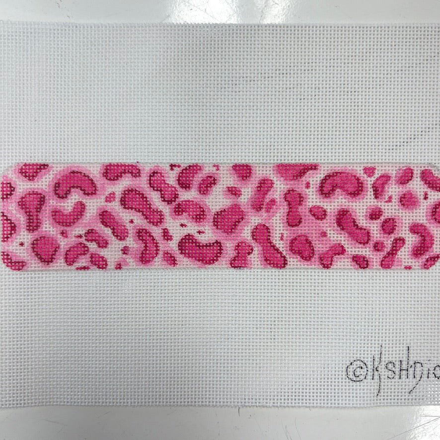 Cheetah Spots Pink & Raspberry Cuff needlepoint canvas - Bargello Needlepoint