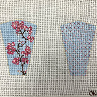 Cherry Blossoms Scissors Case needlepoint canvas - Bargello Needlepoint