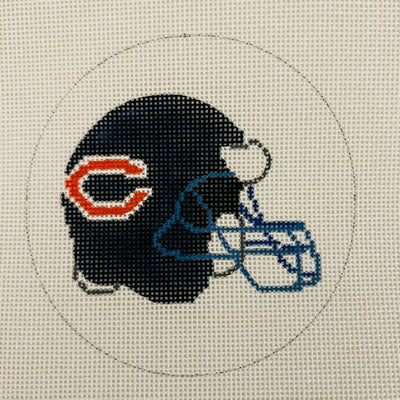 Chicago Bears Round needlepoint canvas - Bargello Needlepoint