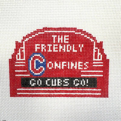 Chicago Cubs The Friendly Confines needlepoint canvas - Bargello Needlepoint