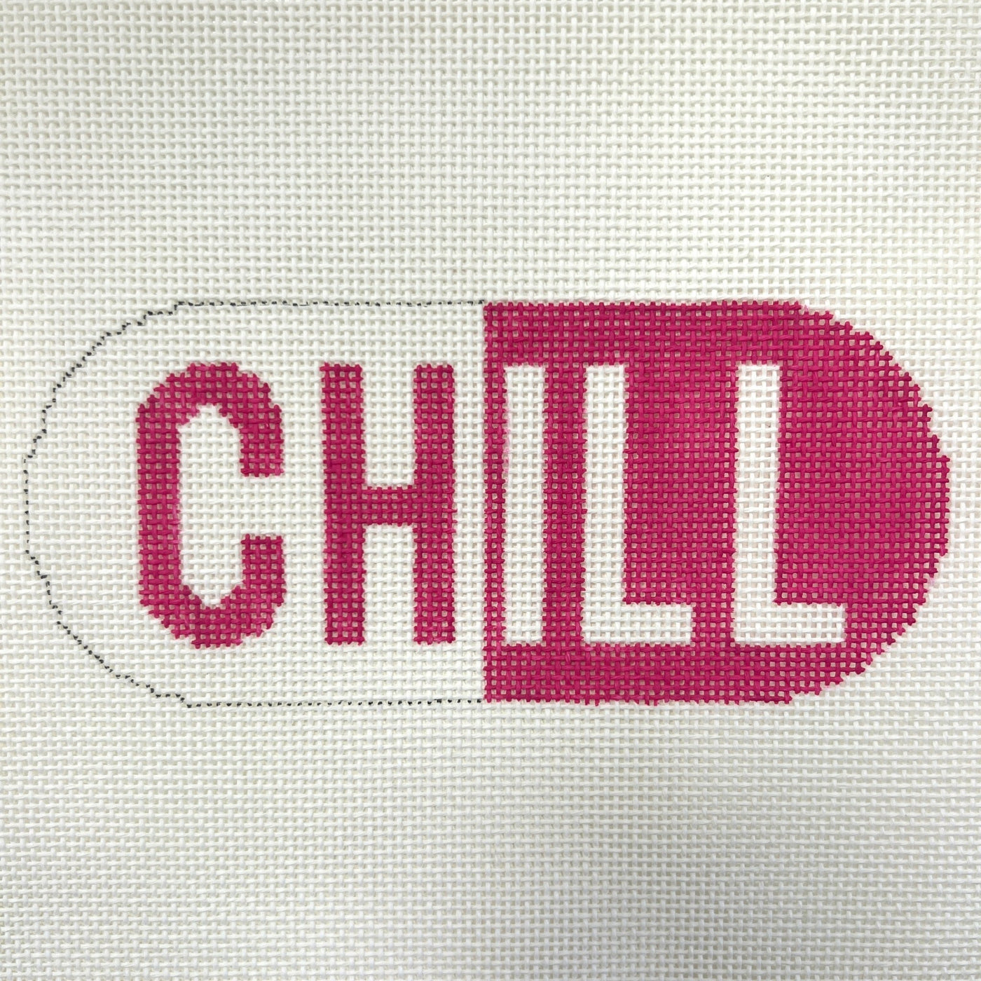 Chill Pill Eyeglass Case needlepoint canvas - Bargello Needlepoint