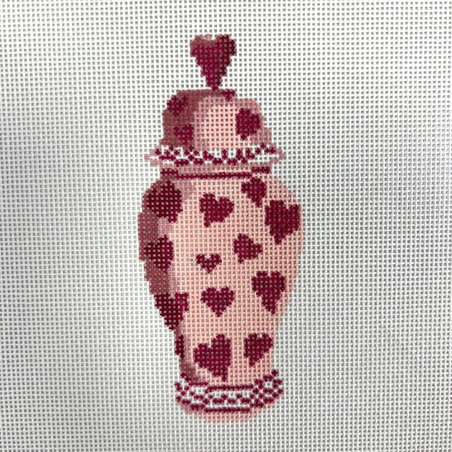 Chinoiserie Jar Ornament needlepoint canvas - Bargello Needlepoint