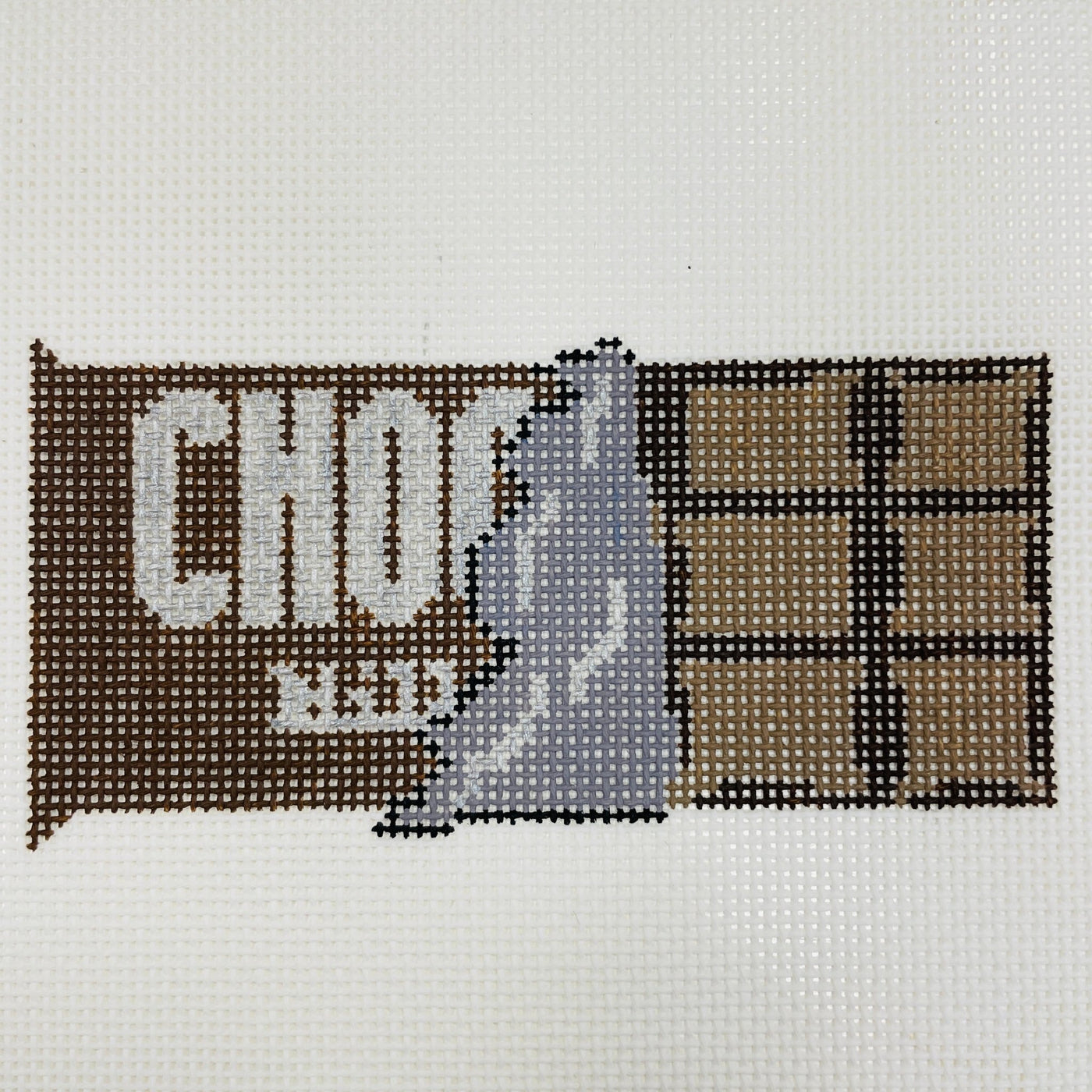 Chocolate Bar Ornament needlepoint canvas - Bargello Needlepoint