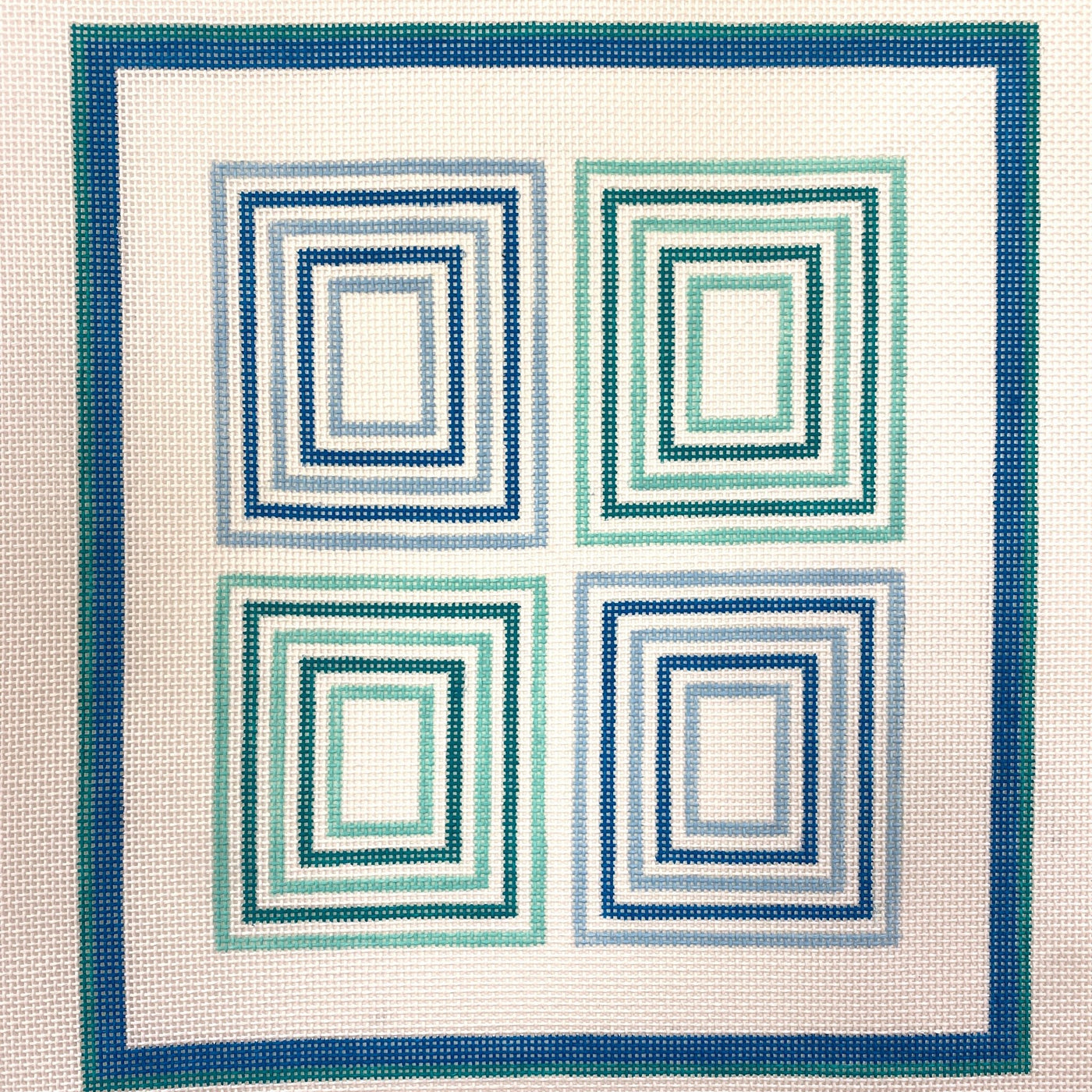 Coastal Canvas Aqua needlepoint canvas - Bargello Needlepoint