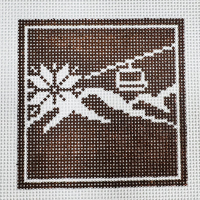 coaster - chairlift needlepoint canvas - Bargello Needlepoint