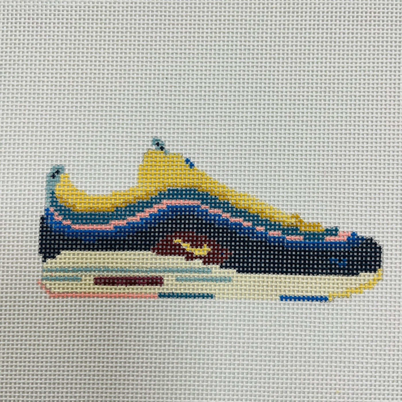 Colorful Sneaker needlepoint canvas - Bargello Needlepoint