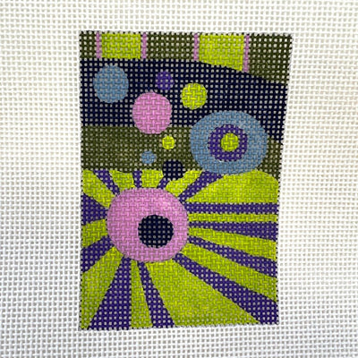 Colorful Whimsical Insert needlepoint canvas - Bargello Needlepoint