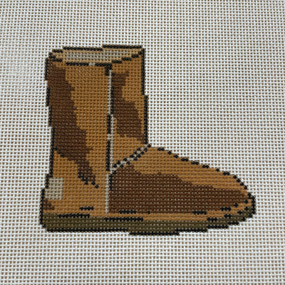 Comfy Suede Boot needlepoint canvas - Bargello Needlepoint