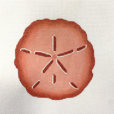 Coral Seaside Sand Dollar needlepoint canvas - Bargello Needlepoint