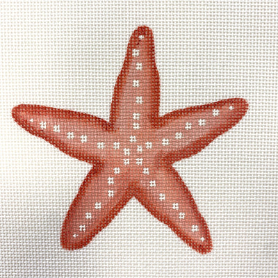 Coral Seaside Starfish needlepoint canvas - Bargello Needlepoint