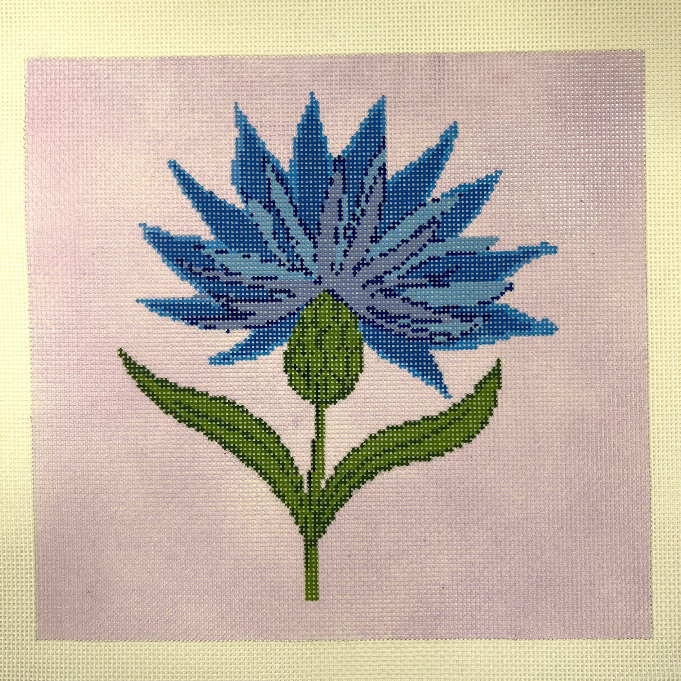 Cornflower Pillow needlepoint canvas - Bargello Needlepoint