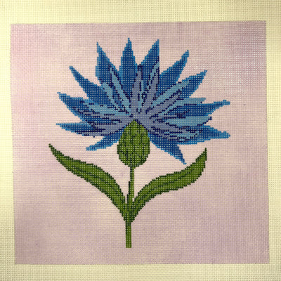 Cornflower Pillow needlepoint canvas - Bargello Needlepoint