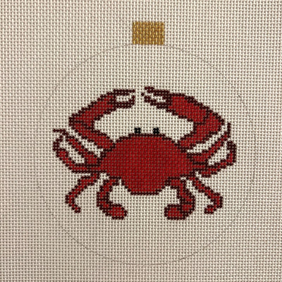 Crab Ornament - two colors available needlepoint canvas - Bargello Needlepoint