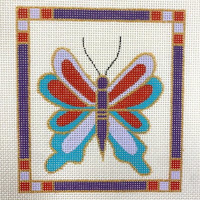 Craftsman Butterfly needlepoint canvas - Bargello Needlepoint