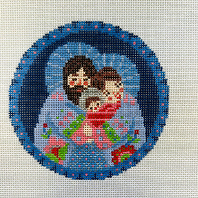 Creche in Lavender needlepoint canvas - Bargello Needlepoint