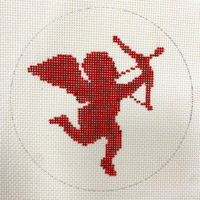 Cupid Round needlepoint canvas - Bargello Needlepoint