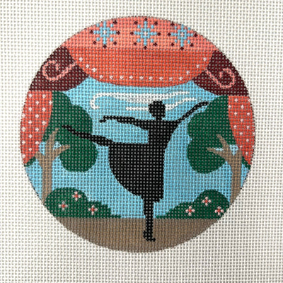 Dancing Ornament needlepoint canvas - Bargello Needlepoint